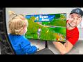 My SON Controls My Fortnite Game!