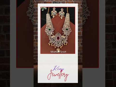 Kemp jewelry matte gold polish fancy design bridal wear long...