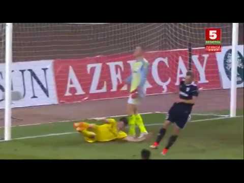 Stanislau Drahun GOAL. Qarabağ 0-1 BATE Borisov  | 07/08/2018. UCL 3rd QR, 1st Leg