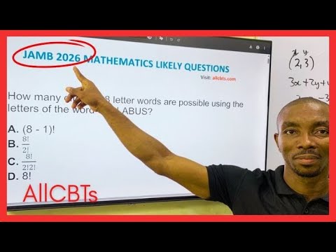 20 JAMB 2026 MATH Questions That Must Come Out!  | Likely Mathematics That Repeat Every Year!