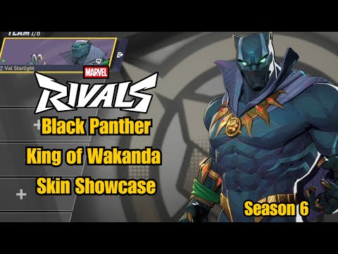 Black Panther | King of Wakanda Battle Pass Skin Showcase | Marvel Rivals Gameplay Season 6