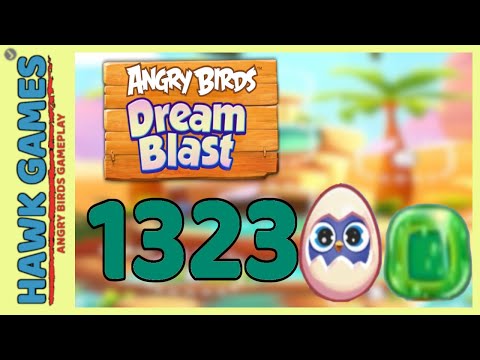 Angry Birds Dream Blast Level 1323 - Walkthrough, No Boosters