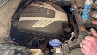How To Recharge The Air Conditioner In A 2014 Hyundai Santa Fe AC Recharge