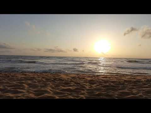 SUNSET VIEW OF A BEAUTIFUL SANDY BEACH IN 4K | MOUNT LAVINA BEACH, SRI LANKA