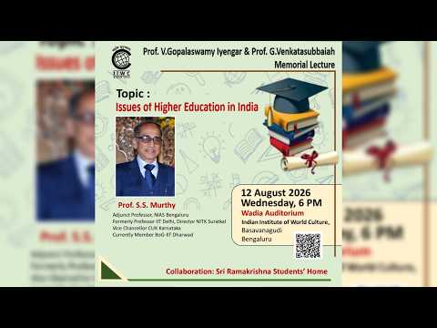 Issues of Higher Education in India – Prof. S.S. Murthy