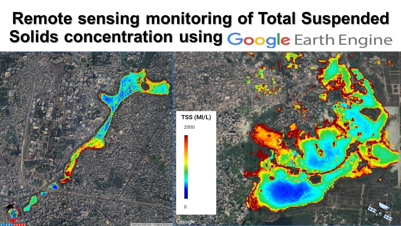 Remote sensing monitoring of Total Suspended Solids concentration using Google Earth Engine || TSS