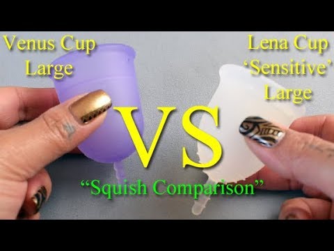 Venus Cup vs Lena Cup Sensitive LG 'Squish' - Menstrual Cups