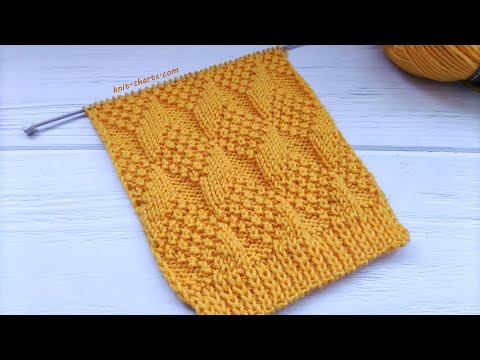 Diamond Knit Stitch | Diamantmuster stricken | Punto Rombi ai ferri | Punto Rombos a dos agujas