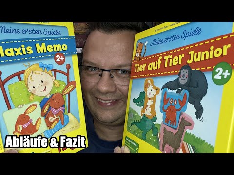 Haba Spiele - Maxis Memo und Tier auf Tier Junior - beide ab 2 Jahre - ideal für den Spieleinstieg
