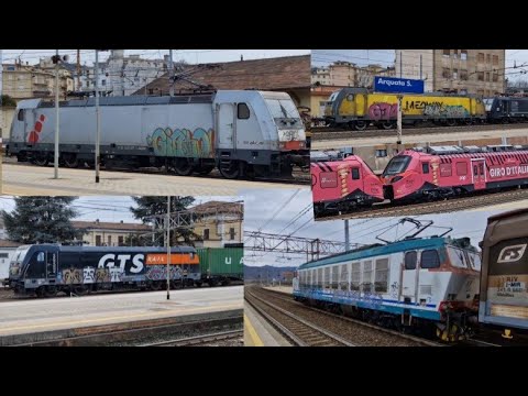 SPECIALE 5900 ISCRITTI,4 TRENI MERCI & DOPPIO POP GIRO D'ITALIA in 30 minuti di orologio ad Arquata