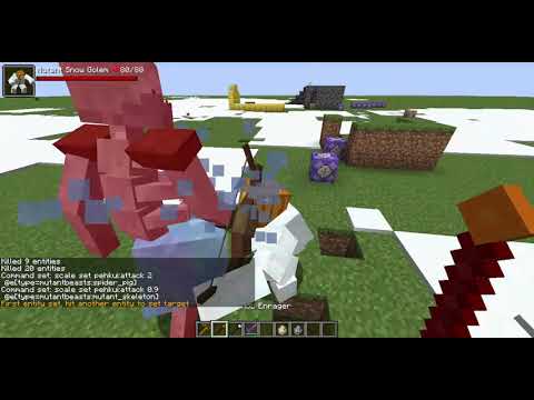 Mutant Skeleton Vs Mutant Snow Golem I Minecraft Mobs Battle I Mutant Beast