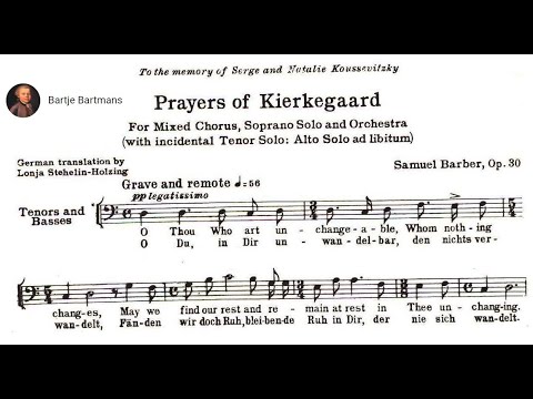 Samuel Barber - Prayers of Kierkegaard, Op. 30 (1954)