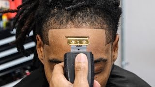 HAIRCUT TUTORIAL:  DREAD TAPER | CRISPY LINE UP