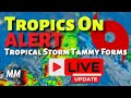 🔴LIVE🔴 Tropics Alert!  Tropical Storm Tammy Forms In The Atlantic | LIVE Forecast Update Oct 18th