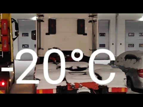 1200 hp V8 Scania cold start -20° C