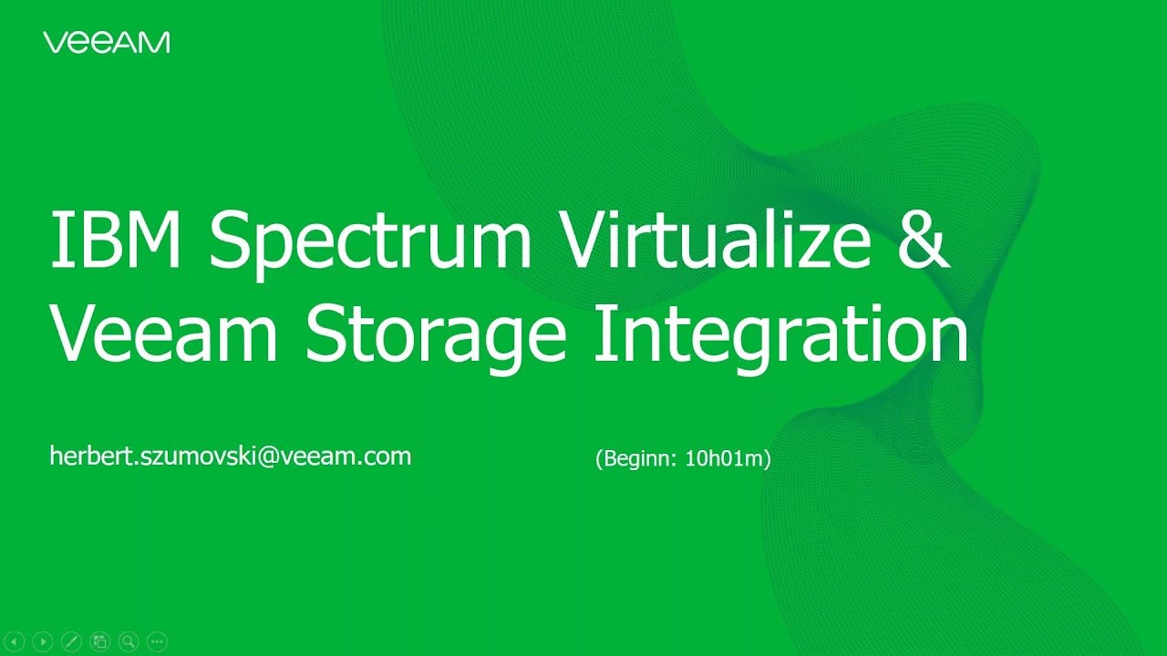 Integration von IBM SVC und Storwize Speichersystemen in Veeam Availability Suite video