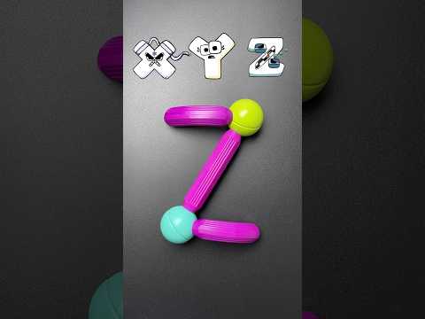 XYZ made by magnetic stick #xyz #alphabetlore #oddlysatisfying #satisfying