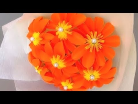 How To Make Paper Flower Bouquet With Shape Punch craft