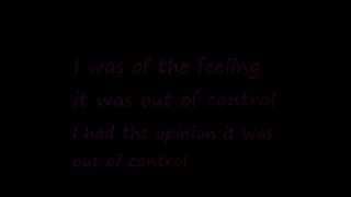 U2-Out of Control (Lyrics)