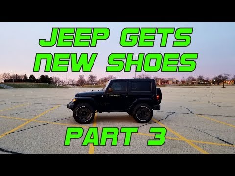 Black Rhino Armory wheels and BFGoodrich KO2 tires get mounted on Turbo JK Jeep Wrangler