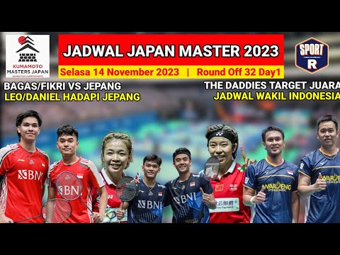 Jadwal Japan Master 2023 Hari Ini Day1 R32 ~ Hendra/Ahsan Vs Jepang ~ Bagas/Fikri Vs Jepang