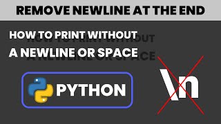 How to print without a newline or space || Python #Shorts