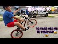 10 YEAR OLD BURNS UP 15 YEAR OLD IN WHEELIE!!**15 YEAR OLD GETS MAD