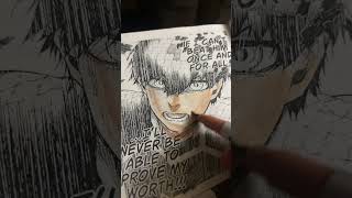 Coloring on my manga Blue Lock 🗣️🔥isagi yoichi #anime #art #manga #anime #bluelock
