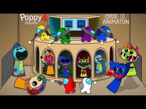 All bosses of Poppy Playtime Chapter 4 in Among Us |  Animation