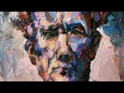 Oil Painting Portrait Demo, Brush Strokes , Alla Prima Portrait, Time Lapse