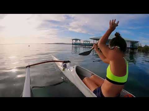 Va’a v1 sunset paddle Bocas del Toro,  Panama