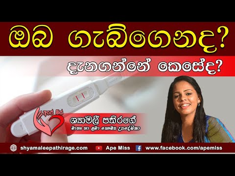 ගැබ් ගෙන ඇති බව හරියටම දැන ගන්න විධි Pregnancy tests | Ape miss | අපේ මිස් |