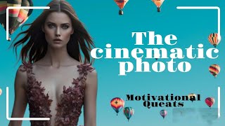 A cinematic photo of a brunette fashion model.Motivational vidio