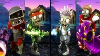 Plants vs Zombies Garden Warfare - All Zombies Unlocked / All Characters