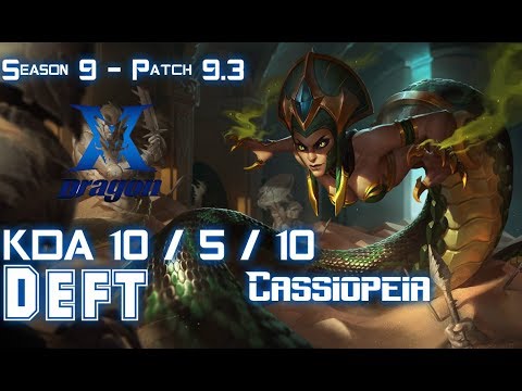 KZ Deft CASSIOPEIA vs KALISTA ADC - Patch 9.3 KR Ranked