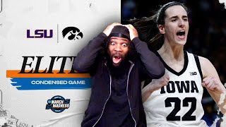 Iowa vs LSU - Elite Eight NCAA tournament extended highlights THIS GAME WAS BEYOND AMAZING! REACTION