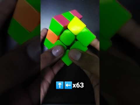The VIRAL 2x63 Moves of Rubik's Cube - cube solve magic trick #shorts #rubikscube