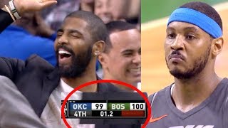 Carmelo Missed BOTH Game Winning Free Throws | Celtics Beat OKC Thunder | Crazy Ending