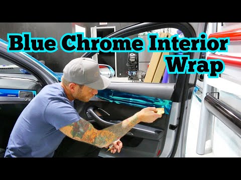 Very Easy - Interior Door Panel Wrap in Light Blue Chrome