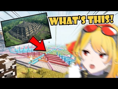 Kaela First Time Seeing The Insanely Huge Borobudur Temple Project【HololiveID | Minecraft】