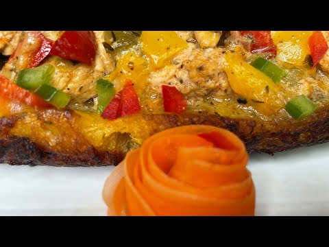 How To Make Stuff Plantain || Stuff Plantain & Chicken || Stuff Plantain Boat || Simple & Easy Dish