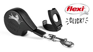 flexi® CLICK - Short Retractable Leash for collar/harness NEW 2021