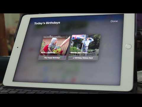 Annoying brithday wishes panel move on Facebook using Ipad pro