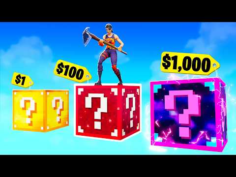 $1 vs $1,000 Lucky Block Tournament!