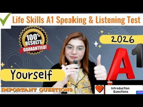 IELTS A1 Life Skills Speaking & Listening Test |Important Questions| Self Introduction Topic 1| 2026