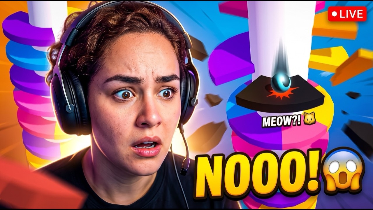 🔴 LIVE Stack Ball Challenge AND MEOW Challenge 😮🐱 #meow