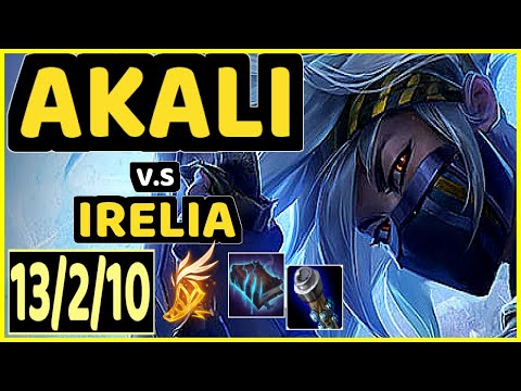 RAGNER (AKALI) vs IRELIA - 13/2/10 KDA TOP CHALLENGER GAMEPLAY - EUW