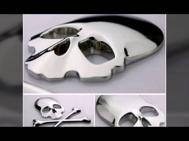 Vídeo relacionado con EQLEF 3D Metal Skull - Pegatina de coche y pegatinas de moto, 7 x 6,8 cm, diseño de calavera