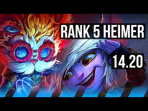 HEIMERDINGER vs TRISTANA (MID) | Rank 5 Heimer, 1600+ games | EUW Master | 14.20