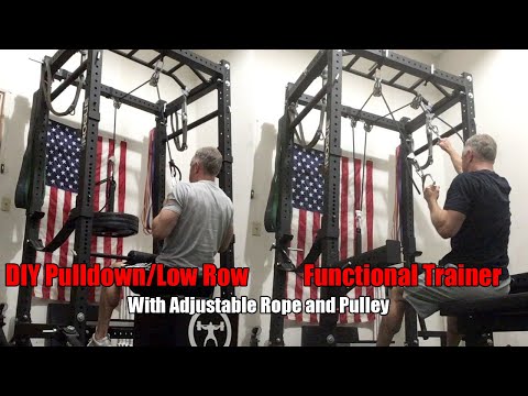 My DIY Cable Pulldown/ Functional Trainer Using Climbing Gear.  (2 Versions)